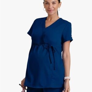 Barco Grey's Anatomy navy blue maternity Scrub Top